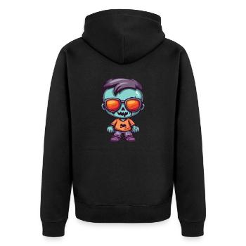 Zombie Halloween Cool - Veste à capuche bio Premium Unisexe - noir - Dos - Nico (187cm)