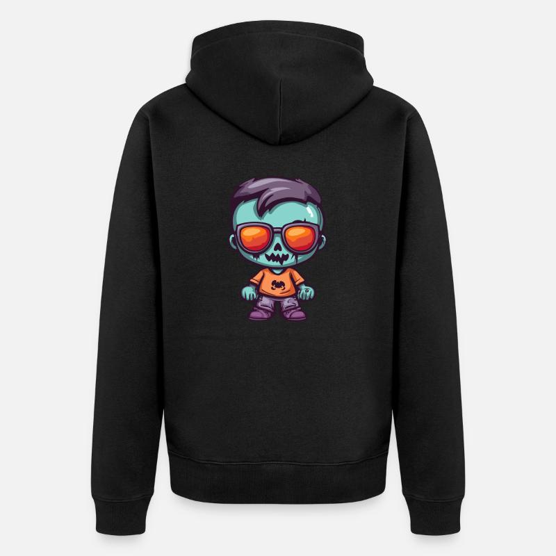 Zombie Halloween Cool - Veste à capuche bio Premium Unisexe - noir