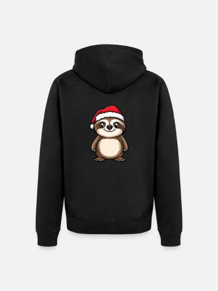 Chameleon Weihnachten - Unisex Premium Bio Zip Hoodie - Schwarz