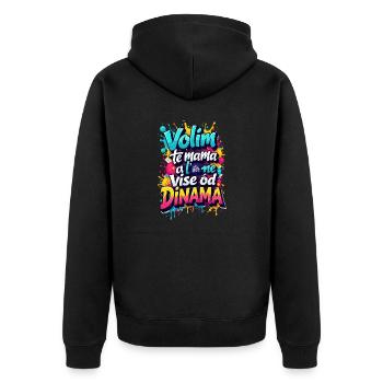 Dinamo zagreb purgeri kroatien bad blue jungs BBB - Unisex Premium Bio Zip Hoodie - Schwarz - Hinten - Nico (187cm)