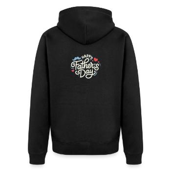 Fathers day - Veste à capuche bio Premium Unisexe - noir - Dos - Nico (187cm)