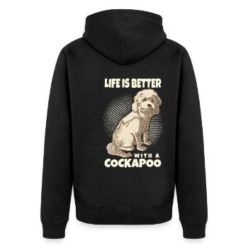 Cockapoo - Veste à capuche bio Premium Unisexe - noir - Dos - Nico (187cm)