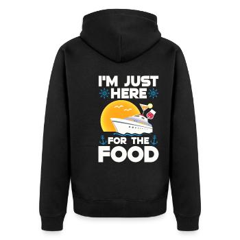 Kreuzfahrt Schiff | Kreuzfahrtreise Meer Geschenke - Unisex Premium Bio Zip Hoodie - Schwarz - Hinten - Nico (187cm)