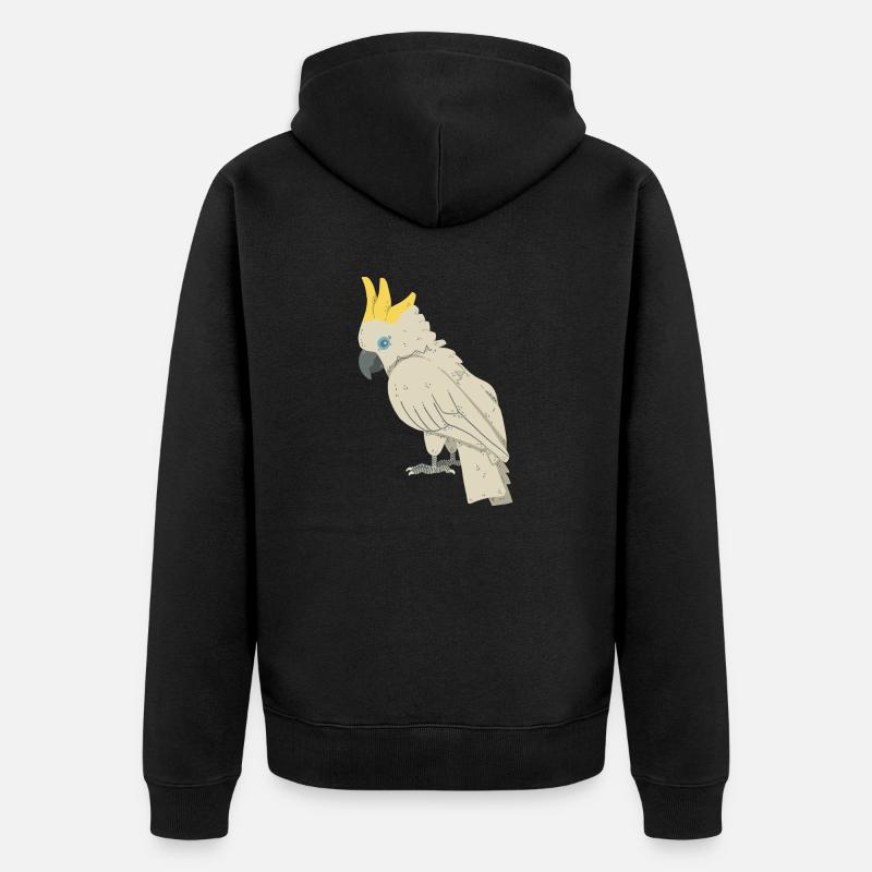 Kakadu - Unisex Premium Bio Zip Hoodie - Schwarz