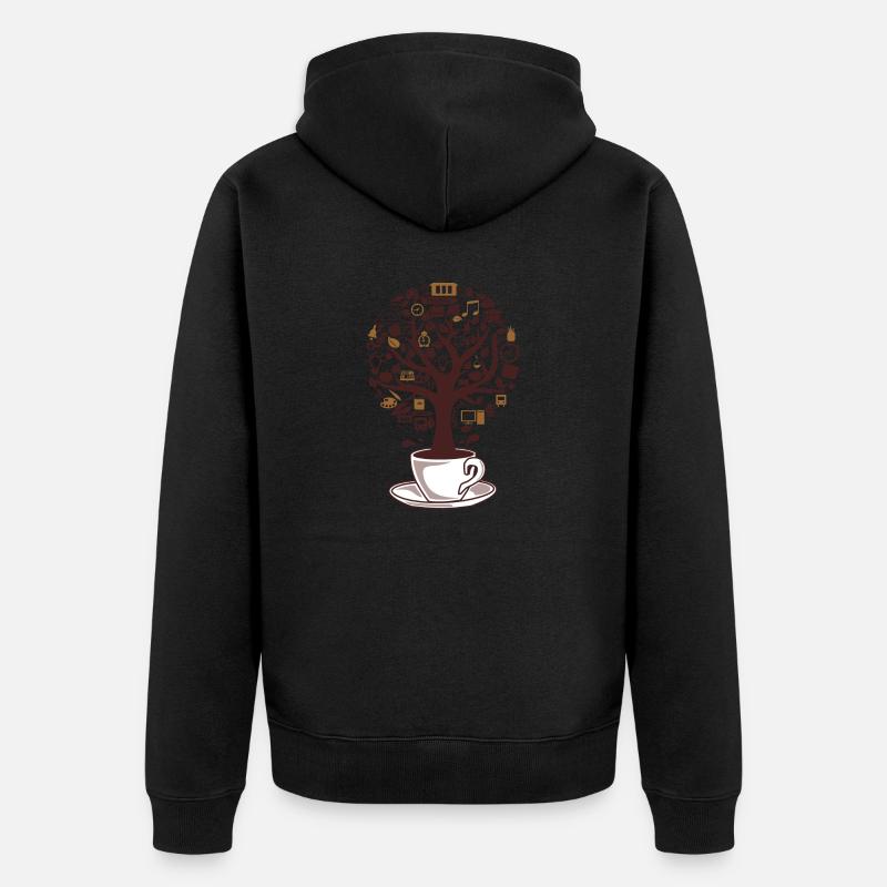 caféier - Veste à capuche bio Premium Unisexe - noir