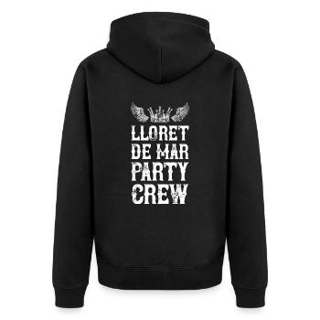 Lloret De Mar Party Holiday Crew - Unisex Premium Organic Zip Hoodie - black - Back - Nico (187cm)