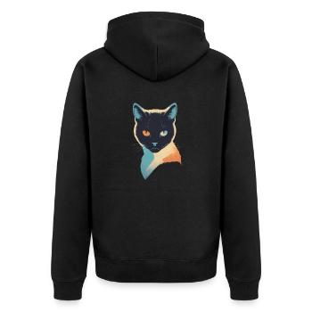 Cat's Eyes: Explosion of Colour - Unisex Premium Organic Zip Hoodie - black - Back - Nico (187cm)