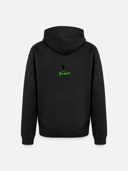 The Brain - Unisex Premium Bio Zip Hoodie - Schwarz