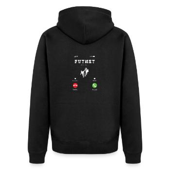 Futnet is calling - gifts for futnet lovers - Unisex Premium Organic Zip Hoodie - black - Back - Nico (187cm)