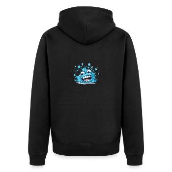 Eat my bubbles, swim team, swimmers - Unisex Premium Organic Zip Hoodie - black - Back - Nico (187cm)