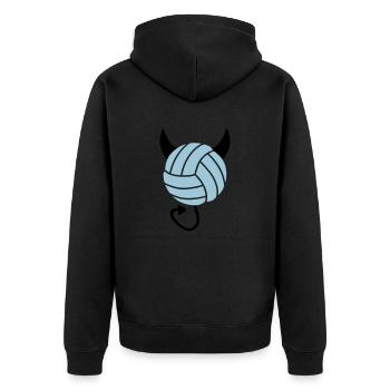 Volleyball Devil - Veste à capuche bio Premium Unisexe - noir - Dos - Nico (187cm)