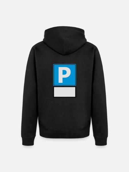 parken parkplatz - Unisex Premium Bio Zip Hoodie - Schwarz