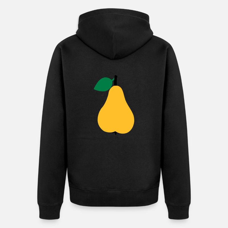 Birne - Unisex Premium Bio Zip Hoodie - Schwarz