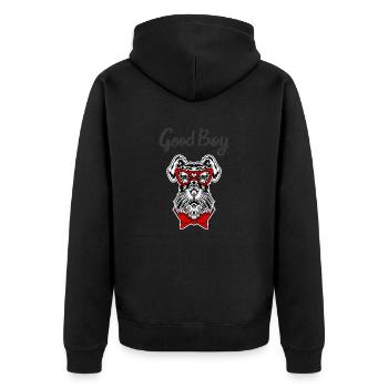 Schnauzer miniature Desigen - Veste à capuche bio Premium Unisexe - noir - Dos - Nico (187cm)