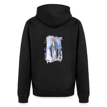 Holly Mary Maria Madonna Mariana Vierge Marie - Veste à capuche bio Premium Unisexe - noir - Dos - Nico (187cm)