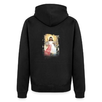 Jésus - Veste à capuche bio Premium Unisexe - noir - Dos - Nico (187cm)