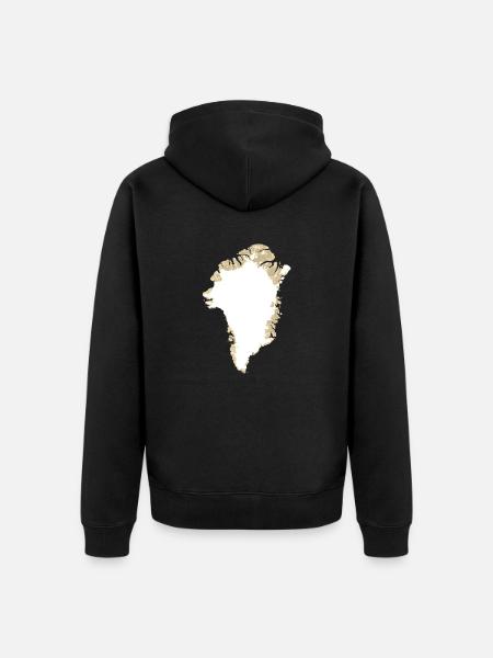 Greenland - Unisex Premium Organic Zip Hoodie - black