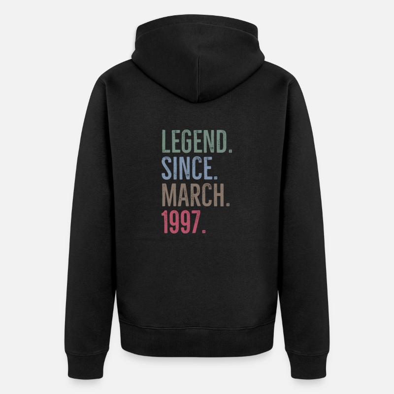 Légende depuis mars 1997 - Veste à capuche bio Premium Unisexe - noir