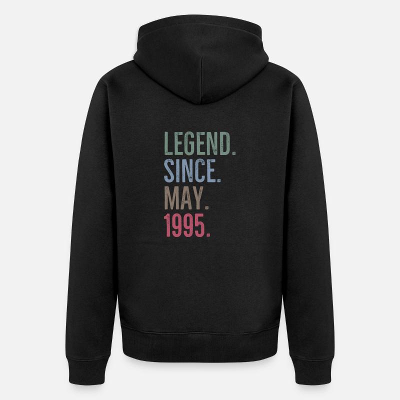 Légende depuis mai 1995 - Veste à capuche bio Premium Unisexe - noir