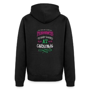 Dinosaures Ordinateur Bodybuilder Tshirt Dinosaure - Veste à capuche bio Premium Unisexe - noir - Dos - Nico (187cm)