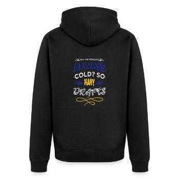 citations typographie anniversaire cadeau blague cadeau geek - Veste à capuche bio Premium Unisexe - noir - Dos - Nico (187cm)