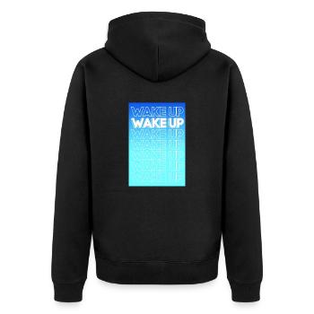 wake up cadeau - Veste à capuche bio Premium Unisexe - noir - Dos - Nico (187cm)