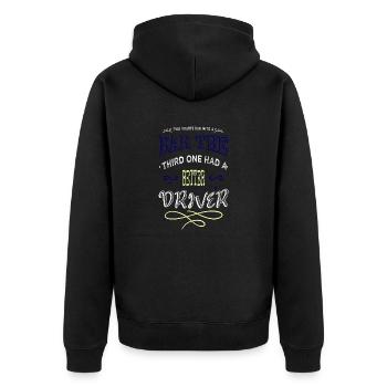 christmas pajama christmas vacation joke - Unisex Premium Bio Zip Hoodie - Schwarz - Hinten - Nico (187cm)