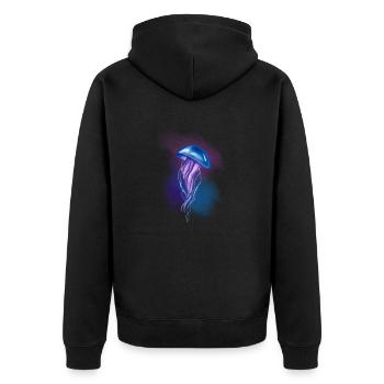 Méduse Méduse Aquarelle Cadeau d’art - Veste à capuche bio Premium Unisexe - noir - Dos - Nico (187cm)