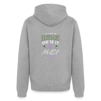 Awesome 30th Anniversary Geek Social Justice - Unisex Premium Organic Zip Hoodie - heather grey - Back - Nico (187cm)