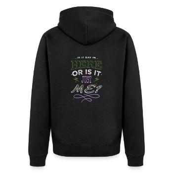 Super 30e anniversaire Geek Social Justice - Veste à capuche bio Premium Unisexe - noir - Dos - Nico (187cm)