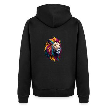 Lion 1 - Veste à capuche bio Premium Unisexe - noir - Dos - Nico (187cm)