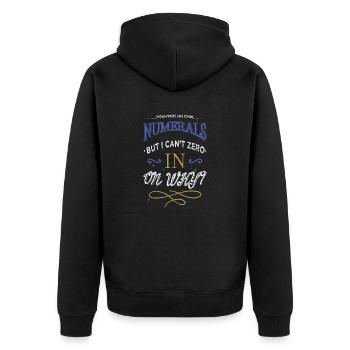 Dictons Déclaration de paix Fierté Hippy Citation - Veste à capuche bio Premium Unisexe - noir - Dos - Nico (187cm)