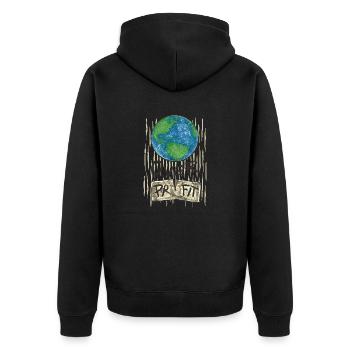 Activism of Planet Earth - Unisex Premium Organic Zip Hoodie - black - Back - Nico (187cm)