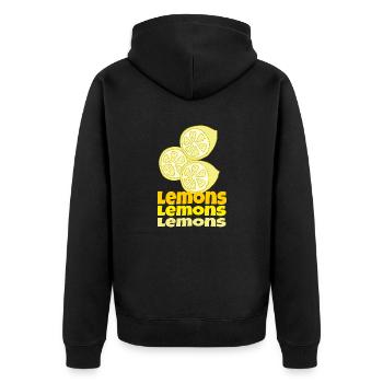 Citrons - Veste à capuche bio Premium Unisexe - noir - Dos - Nico (187cm)