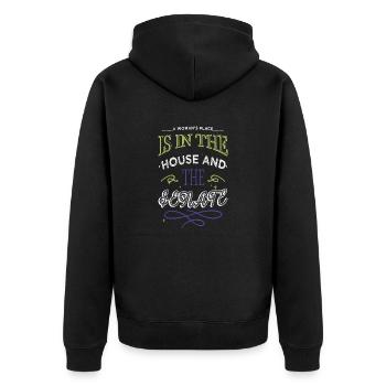 Happy Equality Gay Colorful Female Pride Outfits - Veste à capuche bio Premium Unisexe - noir - Dos - Nico (187cm)