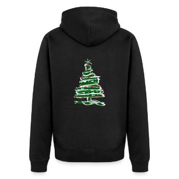 Christmas tree -g1 - Unisex Premium Organic Zip Hoodie - black - Back - Nico (187cm)