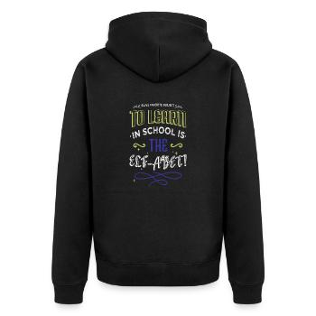 Couples Beach Present Baby Dinosaur Tshirt Gift - Unisex Premium Organic Zip Hoodie - black - Back - Nico (187cm)
