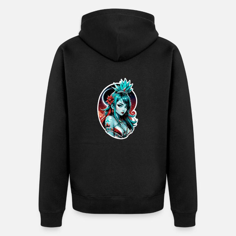 princesse indienne - aztek - Veste à capuche bio Premium Unisexe - noir