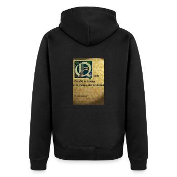 Erudit - Veste à capuche bio Premium Unisexe - noir - Dos - Nico (187cm)
