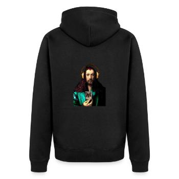 Albrecht Dürer - Unisex Premium Bio Zip Hoodie - Schwarz - Hinten - Nico (187cm)