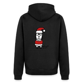Weihnachts ScHoF - Unisex Premium Bio Zip Hoodie - Schwarz - Hinten - Nico (187cm)
