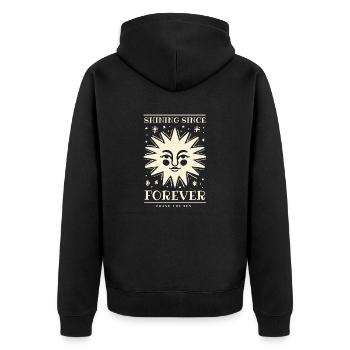 Brillant depuis toujours - Sonne - Sonnenschein - Veste à capuche bio Premium Unisexe - noir - Dos - Nico (187cm)