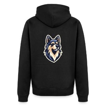 Chasseur de loups nocturnes - Veste à capuche bio Premium Unisexe - noir - Dos - Nico (187cm)