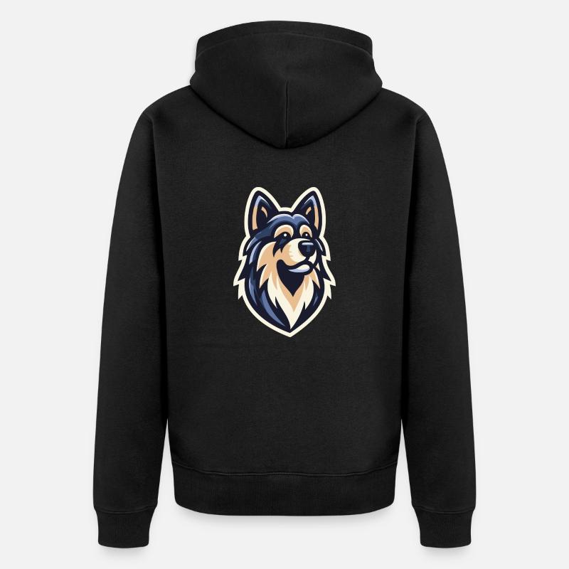 Chasseur de loups nocturnes - Veste à capuche bio Premium Unisexe - noir