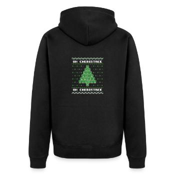 Oh Chemistree gift idea - Unisex Premium Organic Zip Hoodie - black - Back - Nico (187cm)