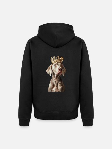 Weimaraner - Unisex Premium Bio Zip Hoodie - Schwarz