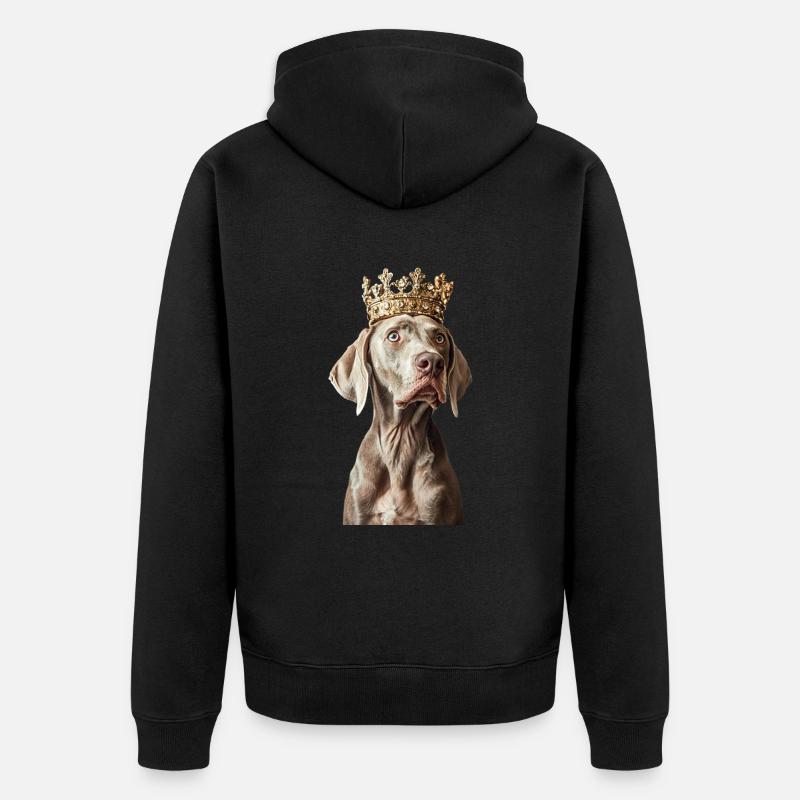 Weimaraner - Veste à capuche bio Premium Unisexe - noir