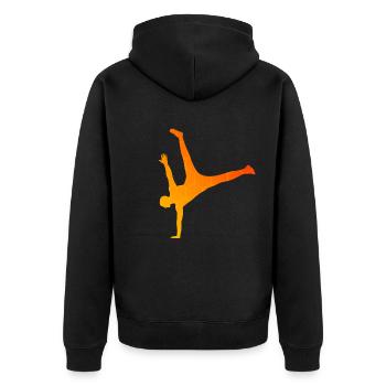 Breakdance Bboy Hip Hop Hommes Bgirl Femmes - Veste à capuche bio Premium Unisexe - noir - Dos - Nico (187cm)