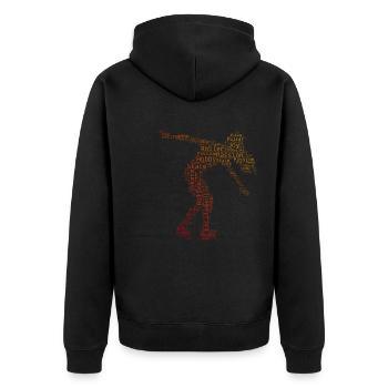 Roller Skating Roller Skates Roller Skating - Unisex Premium Bio Zip Hoodie - Schwarz - Hinten - Nico (187cm)