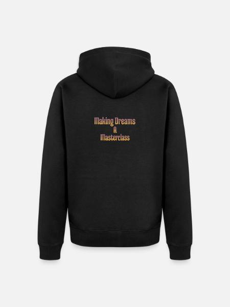 Making dreams a masterclass - Unisex Premium Organic Zip Hoodie - black